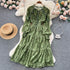 Elegant Jacquard Lace Dress for Women with Sweet Edible Tree Fungus Patchwork